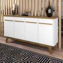 Ver imagem 2 de Aparador Buffet Opala Cinamomo Com Branco – Bechara Móveis