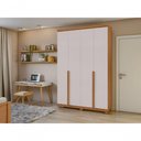 Ver imagem 7 de Guarda Roupa Solteiro e Closet Alonzo 4 Portas de Bater 2 Gavetas MDF Laqueado Amendoa Clean-Off