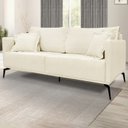 Ver imagem 2 de Sofa Liv 3 Lugares 200cm Pes Aço Linho 233 Perola Ezz