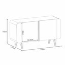 Ver imagem 3 de Aparador Buffet Sala Benvenuto com 2 Portas e Pés em Aço Off White