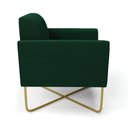 Ver imagem 5 de Poltrona Sala Base X Industrial Dourado Marisa Bouclê Verde D03 - D’Rossi