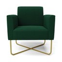 Ver imagem 4 de Poltrona Sala Base X Industrial Dourado Marisa Bouclê Verde D03 - D’Rossi