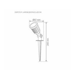 Espeto Led para Jardim Taschibra Destaco 5w 6500k - 5