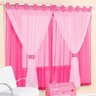 Cortina para Sala 3,00m x 2,80m Juvenil com Voil Pink - 1