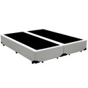 Ver imagem 1 de Cama Box Blindado Casal Bipartido King Design Sintético Branco 138x188x40