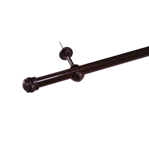 Varão Simples para Cortina de 4 Metros Espessura 19mm - Tabaco