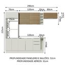 Ver imagem 4 de Armário de Cozinha Completa 290cm Branco/Branco/Rustic Stella Madesa 02