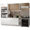 Ver imagem 3 de Armário de Cozinha Completa 290cm Branco/Branco/Rustic Stella Madesa 02