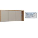 Ver imagem 5 de Módulo Aéreo para Quarto 3 Portas Elegance Cinza/Angelin/Níquel