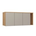 Ver imagem 1 de Módulo Aéreo para Quarto 3 Portas Elegance Cinza/Angelin/Níquel