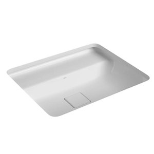 Cuba de Embutir com Mesa Retangular 50cm Slim - Deca Branco Brilhante L.33050.m.94
