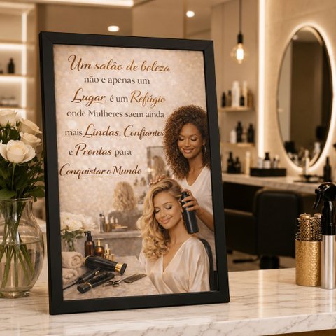 Quadro"Um Salão de Beleza Não É Apenas Um Lugar,É Um Refúgio