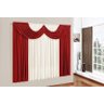 Cortina Paris 3 Metros Varão Simples Tecido Malha - Vermelho - 1