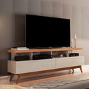 Ver imagem 1 de Rack para Tv até 60 Polegadas Hera 2 Gavetas Off White/nature - Pnr Móveis