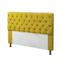 Ver imagem 2 de Kit Cabeceira e Calçadeira Baú Mirage Solteiro 90cm Renascer Decor:Amarelo
