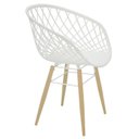 Ver imagem 1 de Cadeira Sidera Branco Estofado de Madeira