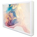 Ver imagem 2 de Quadro Decorativo Abstrato Aquarela Luxo em Moldura Caixa Tacolado Moldura Trad 1cm Madeira Escura S