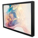 Ver imagem 3 de Quadro Decorativo Abstrato Aquarela Luxo em Moldura Caixa Tacolado Moldura Trad 1cm Madeira Escura S