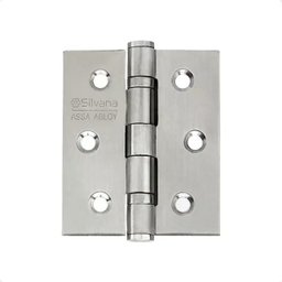 Kit 3 Dobradiças Silvana 882 Ss201 Rolamento - 3,5x3" Ixe - 2
