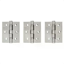 Kit 3 Dobradiças Silvana 882 Ss201 Rolamento - 3,5x3" Ixe - 3