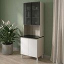 Ver imagem 2 de Paneleiro 4 Portas MDF Vidro 70x221 cm Kali 183488 Bianco Toq Branco Nicioli