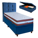 Ver imagem 1 de Kit Cabeceira + Cama Box Bau + Colchão Solteiro Molas Ensacadas Legaccy Paropas