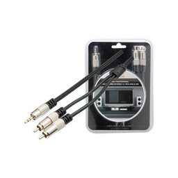 Cabo Nylon Plug P2 Estéreo X 2 Rca Dourado Mxt - 8.1.630 - 2