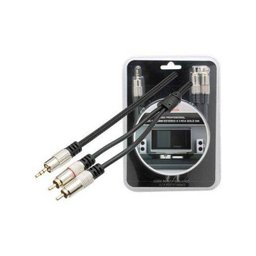 Cabo Nylon Plug P2 Estéreo X 2 Rca Dourado Mxt - 8.1.630 - 1