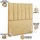 Ver imagem 3 de Cabeceira Cama Box 100 cm Dália W01 Couríssimo Fendi - Lyam Decor
