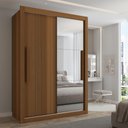 Ver imagem 1 de Guarda-roupa Solteiro Cardiff 2 Portas 2 Gavetas com Espelho Cinamomo - Panorama Móveis