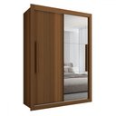 Ver imagem 3 de Guarda-roupa Solteiro Cardiff 2 Portas 2 Gavetas com Espelho Cinamomo - Panorama Móveis
