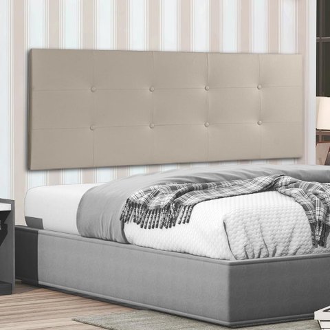 Cabeceira Painel Casal 1,40m Berlim Material Sintético Bege Sky Mobile