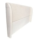 Ver imagem 5 de Cabeceira Cama Casal King Size Livia 195cm Orgânica Curva Bouclê Off White - Montanari's Decor