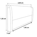 Ver imagem 7 de Cabeceira Cama Casal King Size Livia 195cm Orgânica Curva Bouclê Off White - Montanari's Decor