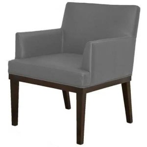 Poltrona Decorativa Para Sala de Estar e Recepção Beatriz Corino Cinza - Lyam Decor