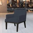 Ver imagem 2 de Kit 2 Poltronas Decorativas para e Recepção Beatriz Suede Preto - Lyam Decor