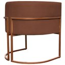 Ver imagem 4 de Kit 2 Poltronas para Sala de Recepção Luna Suede Cores Base de Ferro Bronze - Terracota, Suede