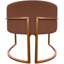 Ver imagem 3 de Kit 2 Poltronas para Sala de Recepção Luna Suede Cores Base de Ferro Bronze - Terracota, Suede
