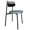 Ver imagem 5 de Cadeira de Jantar Estofada Kit 6 Nyka M25 Linho Cinza Cl/preto - Mpozenato