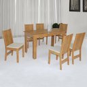 Ver imagem 4 de Conjunto Mesa Retangular Pérola com 6 Cadeiras Paraty Fosca - Bagum Bege Freijó