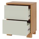 Ver imagem 4 de Mesa de Cabeceira 2 Gavetas 54cm Click D03 Freijó Off White - Lyam Decor