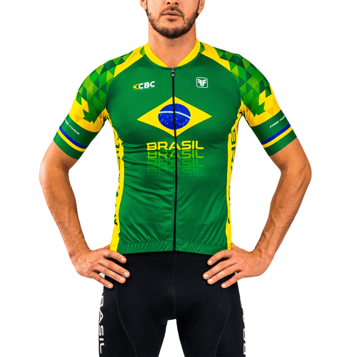 Camisa Ciclismo Free Force Masculina Aero Brasil Collection Cbc Verde P - 1