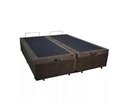 Ver imagem 2 de Base Box Baú Blindado Queen Bipartido Acolchoes Suede Marrom 41x158x198
