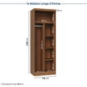 Ver imagem 5 de Guarda-Roupa Planejado 8 Peças 12 Portas Arani CabeCasa MadeiraOriginals Marrom/Cinamomo/Offwhite
