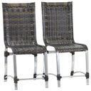 Ver imagem 2 de Conjunto de 8 Cadeiras e Mesa de Jantar Haiti em Alumínio para Cozinha, Edícula - Pedra Ferro