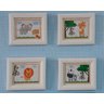 Kit Com 4 Quadros Infantis Quarto De Bebe Safari Bege - 2