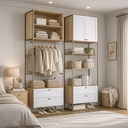 Ver imagem 5 de Guarda Roupa Infinity Closet 1CAB 2GAV Provençal Savana/Brco