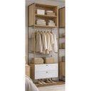 Ver imagem 1 de Guarda Roupa Infinity Closet 1CAB 2GAV Provençal Savana/Brco