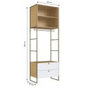 Ver imagem 4 de Guarda Roupa Infinity Closet 1CAB 2GAV Provençal Savana/Brco