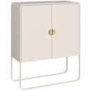 Ver imagem 7 de Aparador Buffet para Sala de Jantar Industrial Orgânico 90cm Alek A03 Off White - Lyam Decor